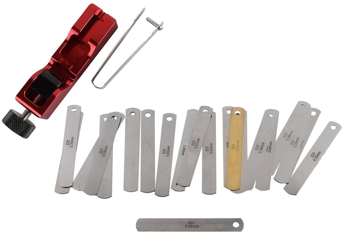 Allecto - Universele Bougie Afstand Tool - Bougie Afstelschroevendraaier - Efficiënt en veelzijdig - Rood - Motor en auto - Voor 10mm 12mm 14mm 16m..