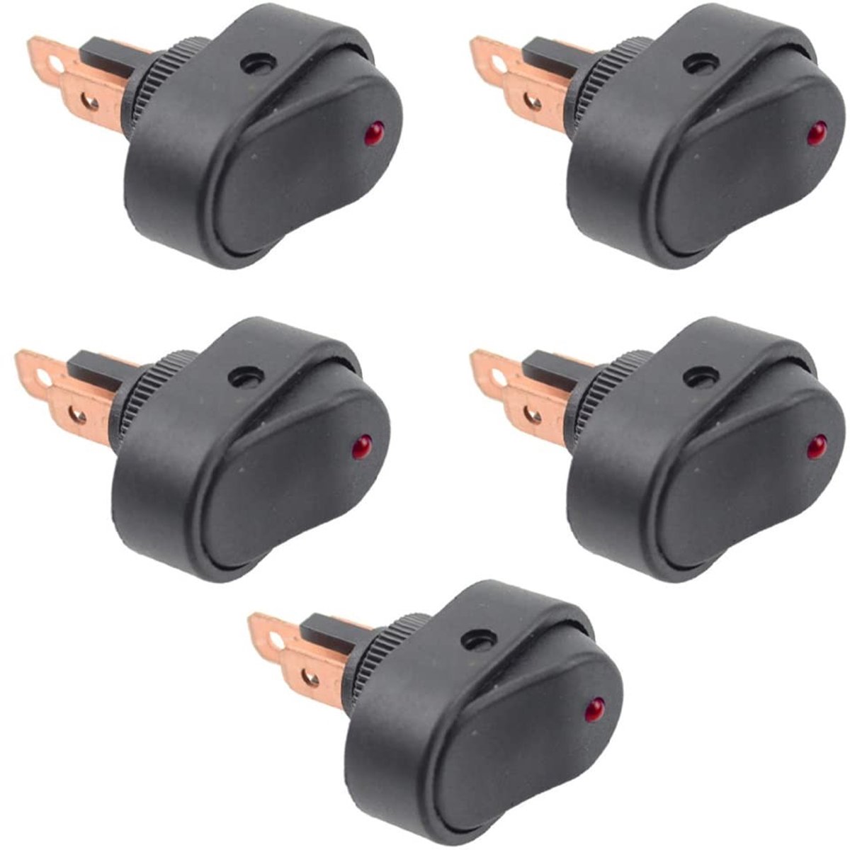 ONF3 - Waterdichte LED Verlichte Rocker Switch - 12V 30A - SPST - voor Auto en Boot - Blauw - Ideaal voor Elektrische Toepassingen - Multifuncti...