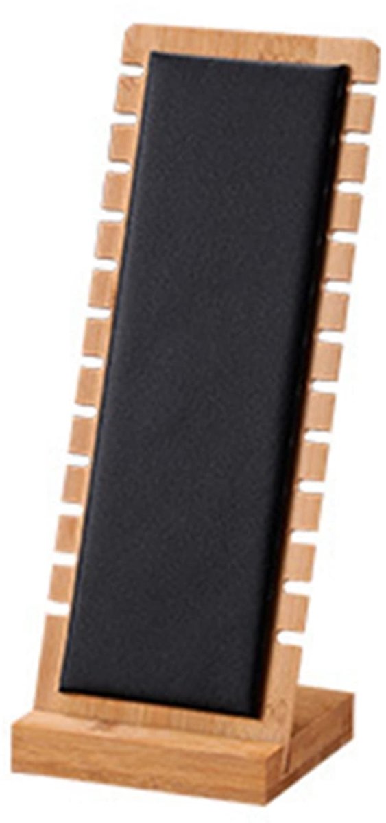 ONF3 - Houten Sieradenstandaard - Voor Kettingen en Armbanden - Zwart - Elegant design - Ruimtebesparend - Ideaal voor Organisatie - Geschikt vo...