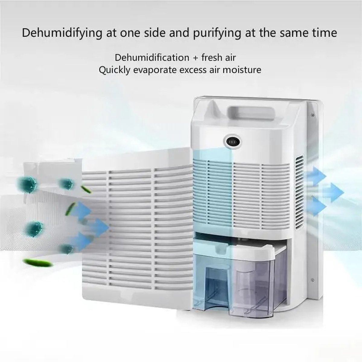 Stervia Luchtontvochtiger - Luchtreiniger - Air Purifier - H13 HEPA Filter - Fluisterstil 25 dB - Wit - 37.5 x 24.5 x 13.7 cm — afbeelding 2