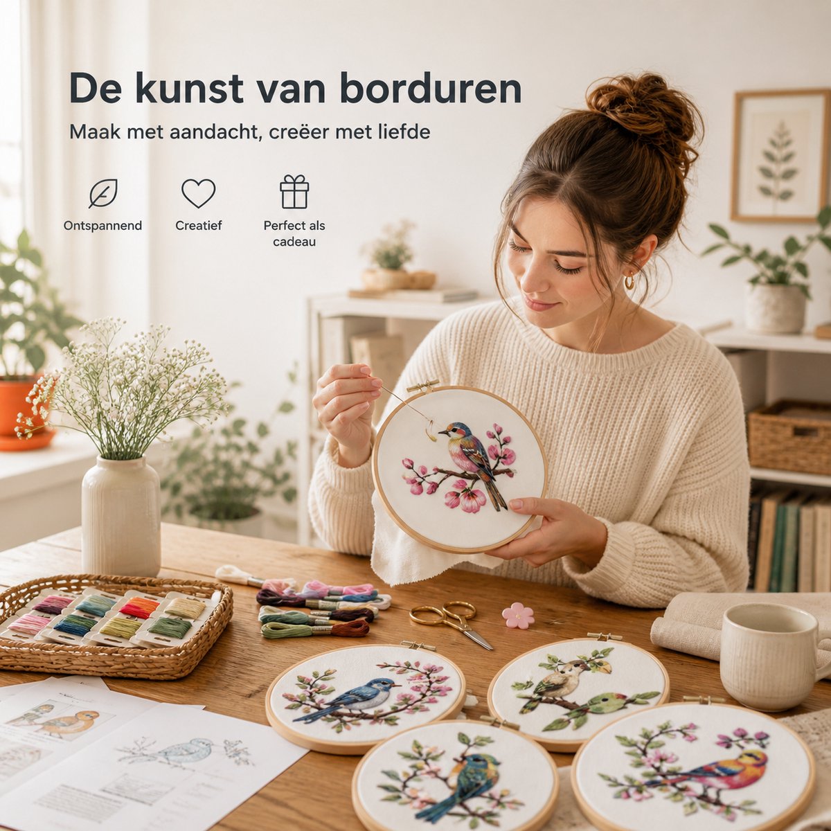 BOTC Borduurpakket - Borduurset van 4 - Borduurpakketten voor Volwassenen - Hobby en Creatief - Borduren — afbeelding 6