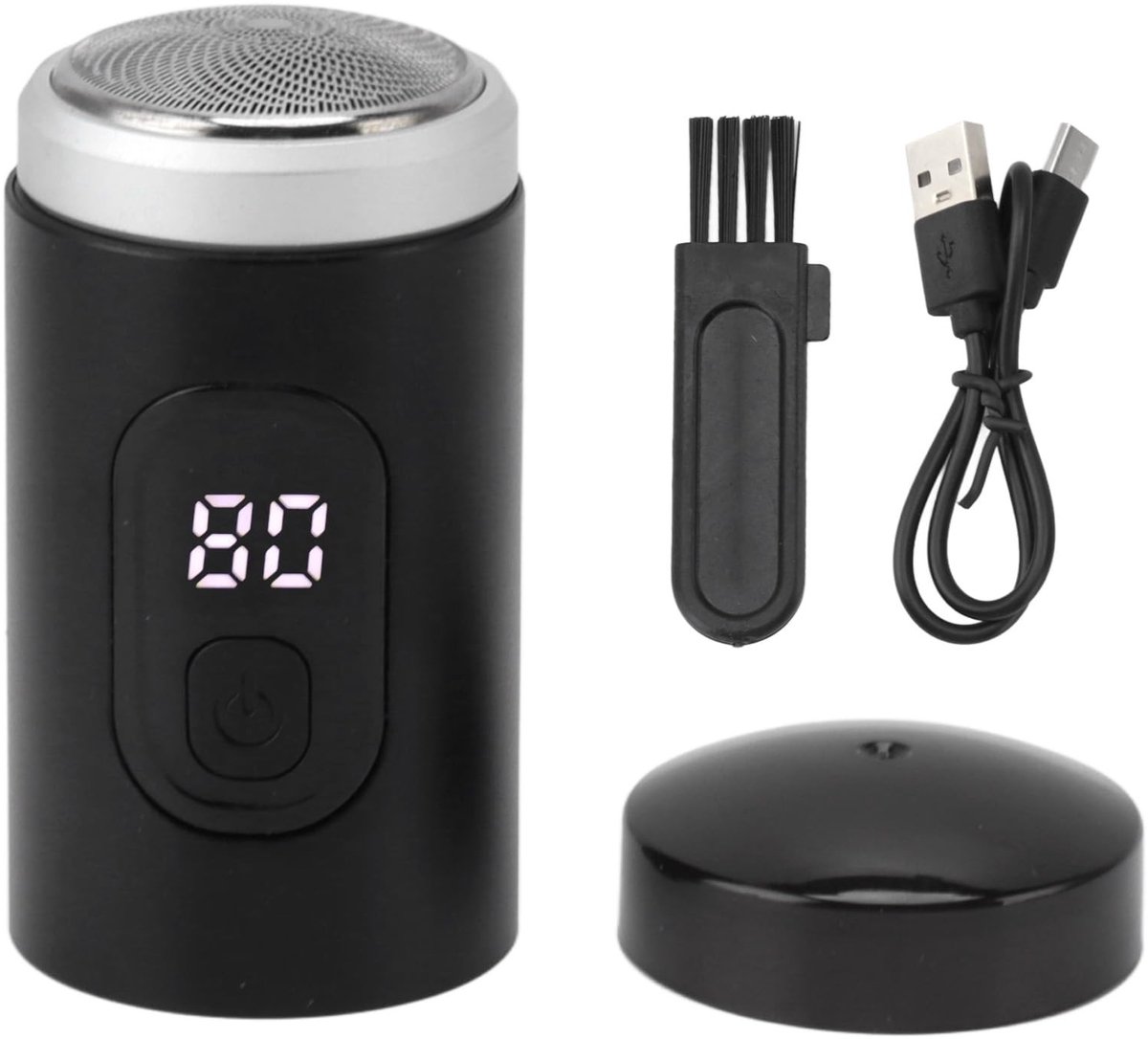 Allecto - Elektrische Baardtrimmer - Draagbaar Scheerapparaat - Compact Mini-formaat - USB Oplaadbaar - Geschikt voor Heren en Dames - Zwart