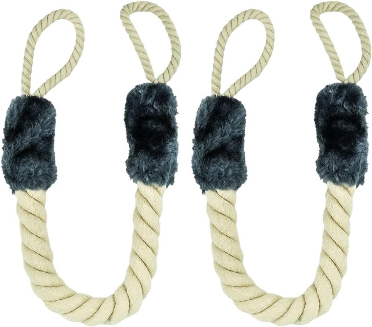 Veiligheidsdeuren: 2-delige Lanyard met Klembeveiliging voor Deuren, Handgrepen en Kinderen, Katoenen Deurstoppers voor Huisdieren en Vingers, 60 cm Bescherming (Blauw)