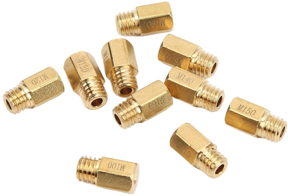 Allecto - Carburetor Head Nozzle Set - 10PCS Vervangingen - Hoogwaardige Kwaliteit - Geschikt voor Mikuni VM TM TMX - Betrouwbaar en Duurzaam - Ide...