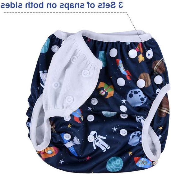 Herbruikbare zwemluier voor baby's, UV-bescherming, comfortabel en verstelbaar, ideaal voor zwemlessen en vakanties, 2-pack van Merkloos — afbeelding 4