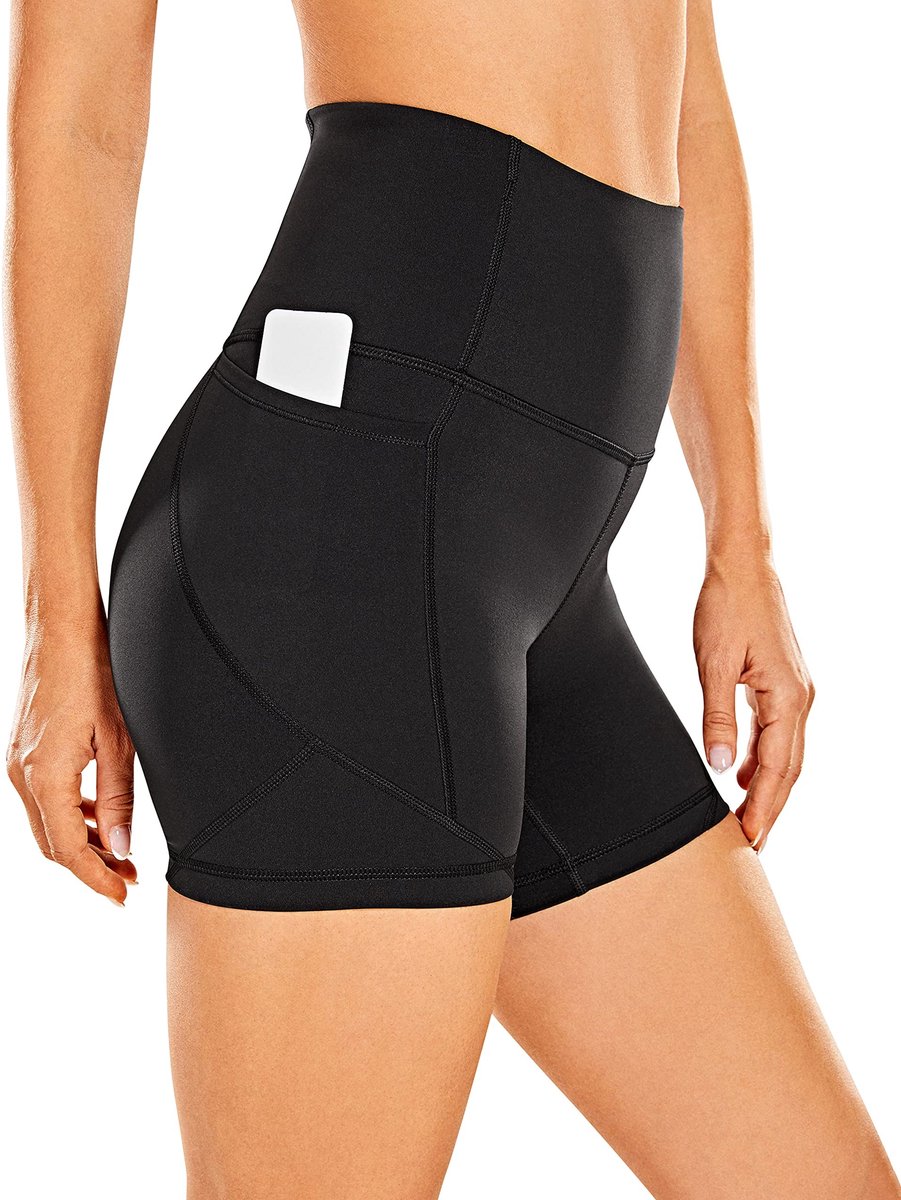 Allecto - Bikershort Dames - Compressie Gym Shorts - 5 Inch Hoog - Zachte Stoffen - Zijzakken - Sportieve Shorts - Ideaal Voor Hardlopen