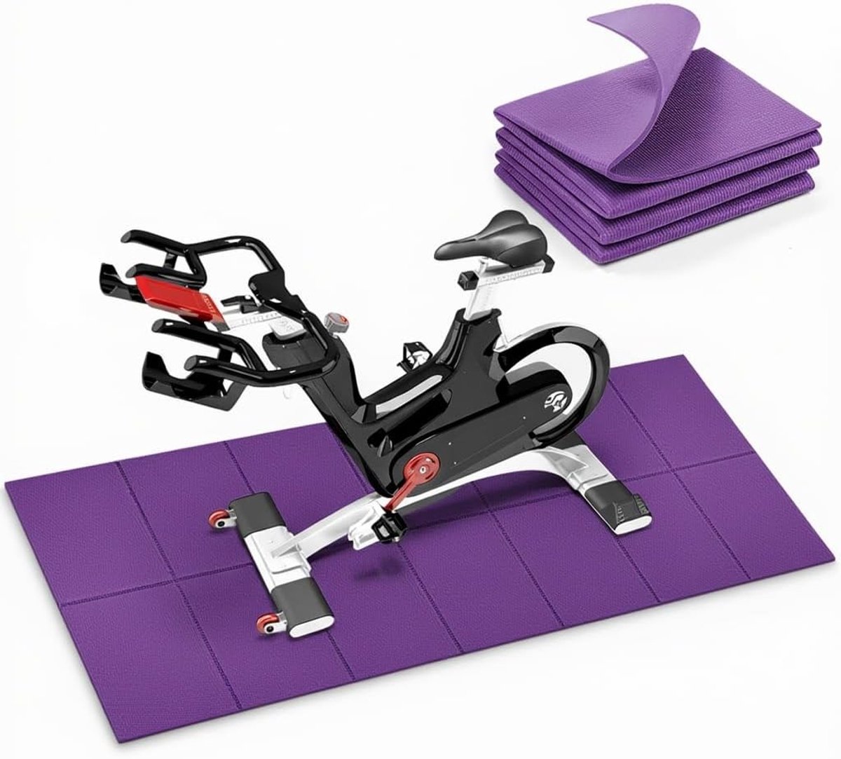 Dikke Geluidsisolerende en Waterdichte Vloermat van 6 mm voor Fitnessapparatuur, Treadmill en Yoga, 173 x 61 cm