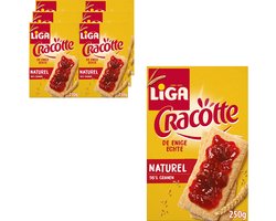 LiGA Cracotte Luchtige Crackers Naturel 6 x 250g - Crackers - Broodvervangers - Ontbijt