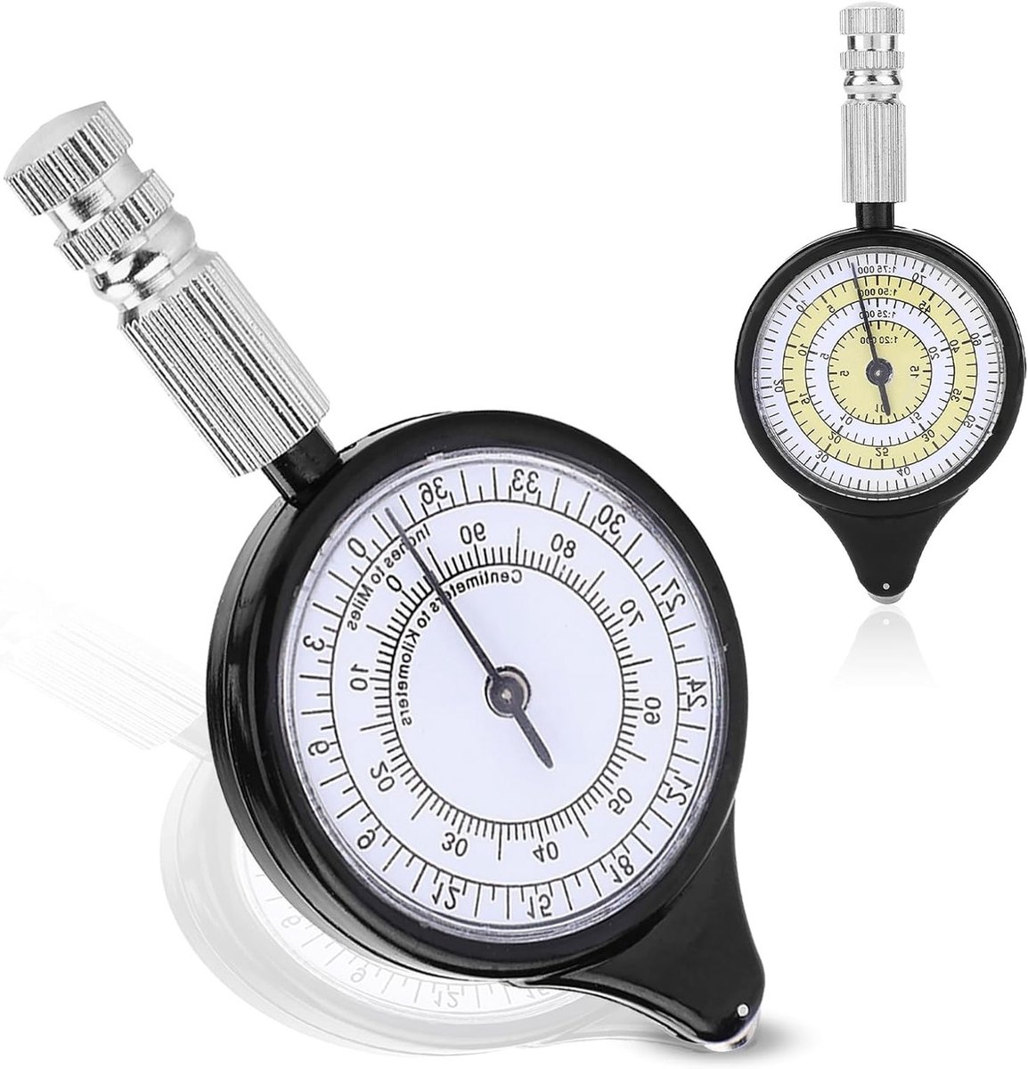Draagbare en duurzame kaartmeter, slijtvast en ideaal voor buitengebruik, snel berekenen met een mini metalen handvat