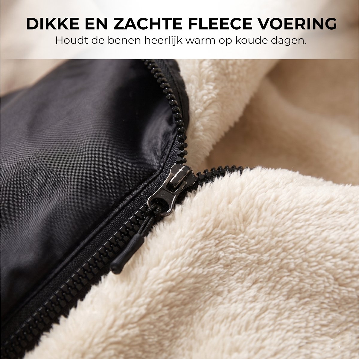 Somstyle Fleece Gevoerde Rolstoel Beenhoes - Rolstoel Deken Voetenzak - Met Binnenzak & Rits - Waterdicht & Warm - Zwart – foto 6