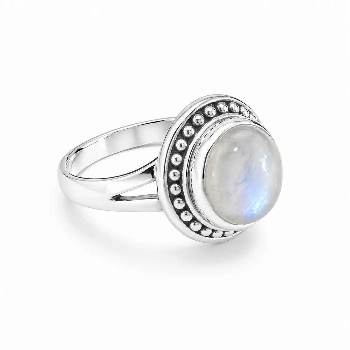 Zilveren ring Moonstone Ezira