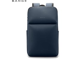 CarryQuest® - BANGE Laptop Rugzak 15.6 inch - Zakelijke Business Backpack 27L - Waterafstotende Rugtas met Laptopvak, Anti-Diefstal Vak, Trolleyband & Organizer - Blauw