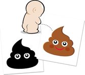 Plassticker verkleurend Emoji - 3 Stickers - Toiletsticker