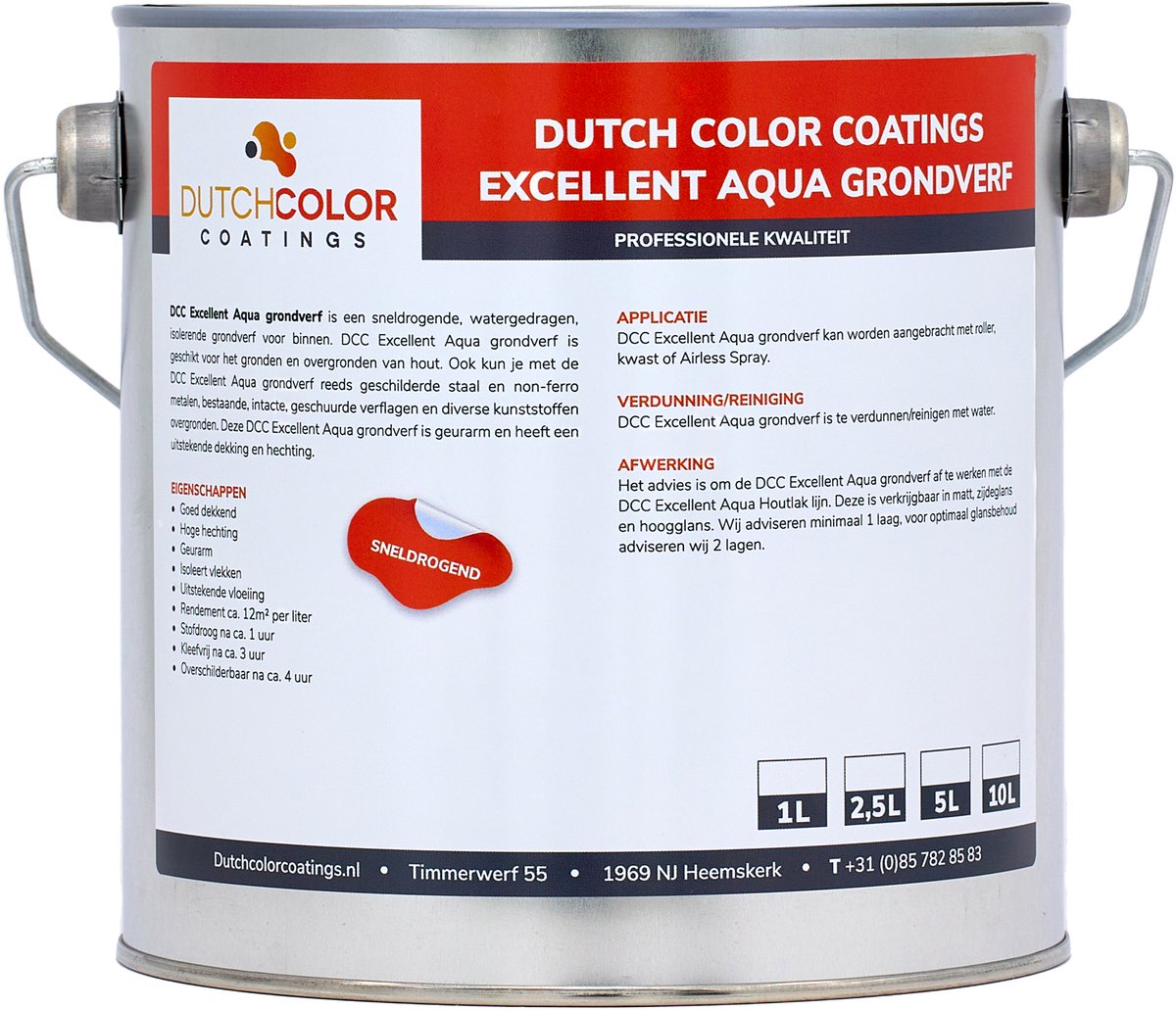 DCC Excellent Aqua Grondverf - 10L - Wit