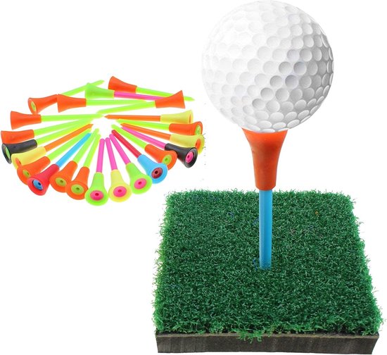 Rubber Golf Tees 83 mm - Set van 50 Kleurrijke Tees voor Verbeterde Golfprestaties en Duurzaamheid van Merkloos — afbeelding 2