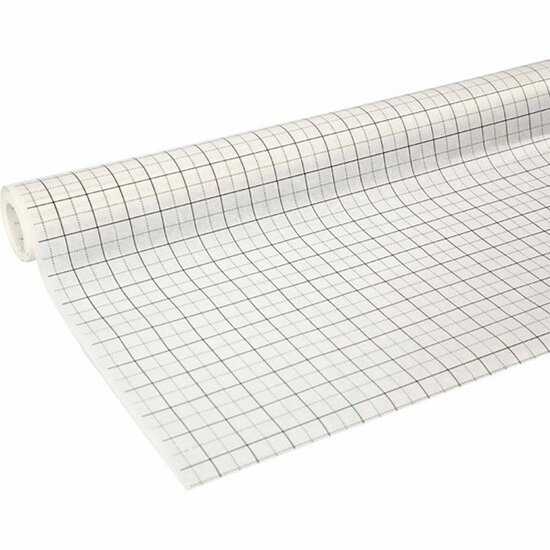 Ruitjespapier – Patroonpapier – Op rol – Wit – B:80cm L:15m – 28 grams – Creotime – 1 rol