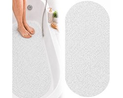 GLODI GOODS® Antislip badmat voor in bad 50x100 cm - douchemat voor in de douche – antislipmat waterdoorlatend – WIT