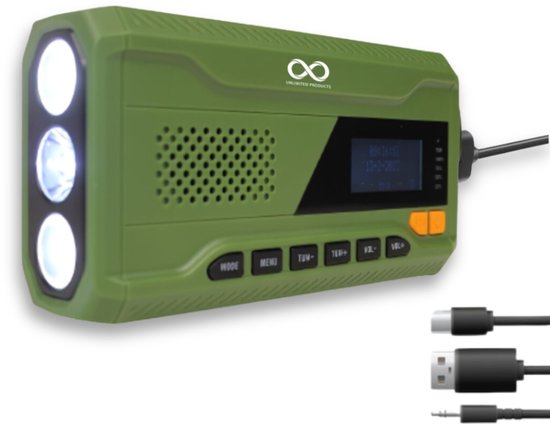 Noodradio DAB+ met zonnepaneel