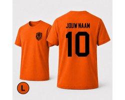 Oranje Voetbalshirt Maat L - WK 2026 - Gepersonaliseerd met Eigen Naam en Nummer - Shirt Holland - Voetbal - Nederlands Elftal