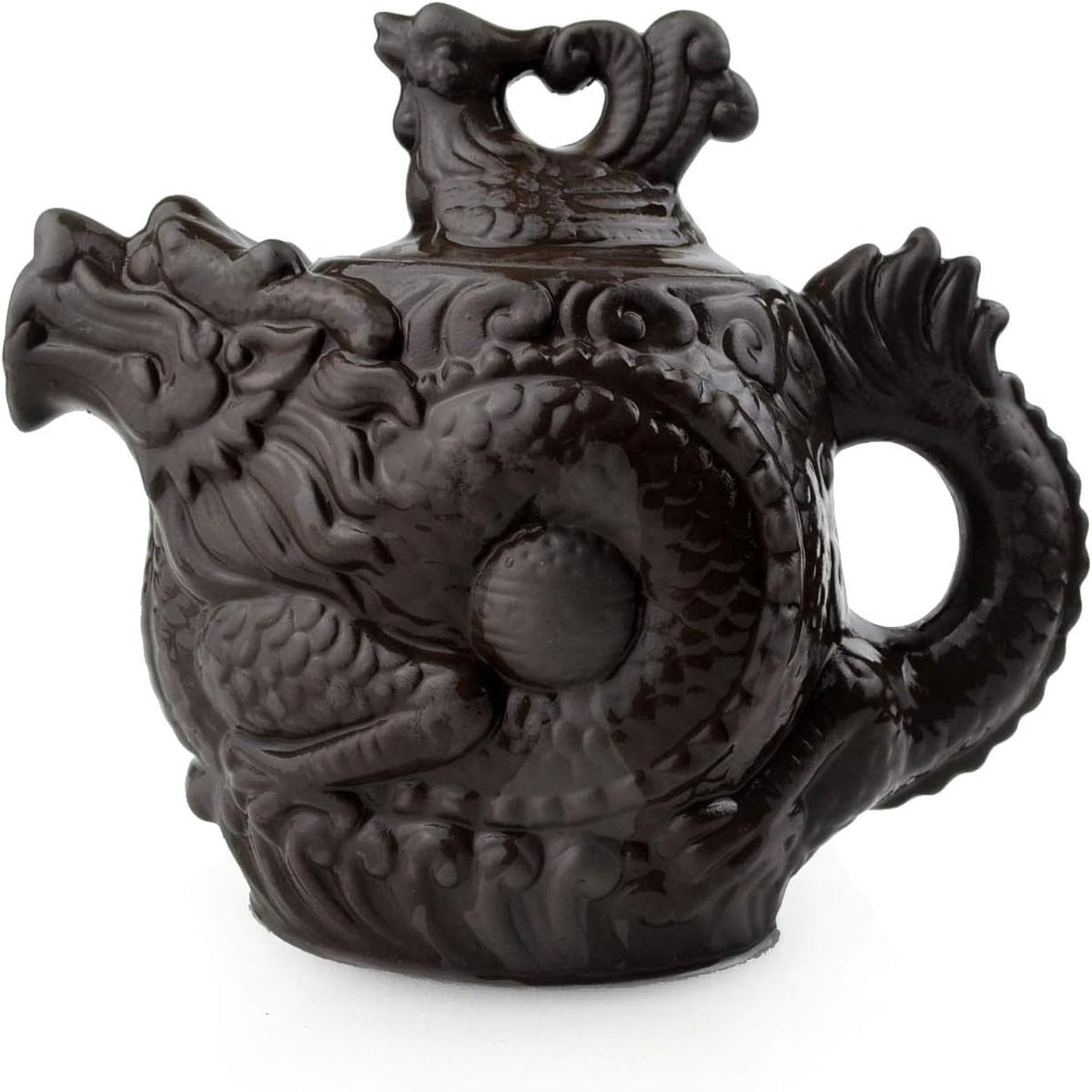 JeiibrZui Teekanne Chinese Draak Feniks - 340 ml - 1 Stuks - Zisha Klei Gongfu Theepot voor Losse Thee