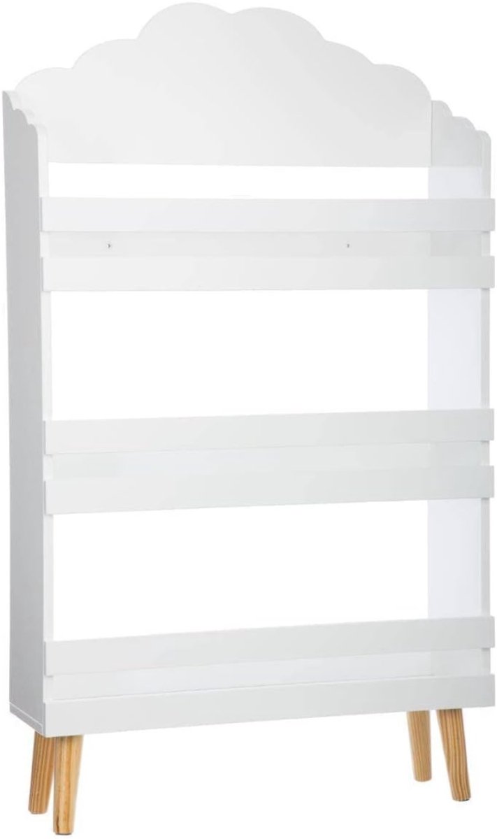 HEZIVO® Kinderboekenkast - Boekenrek Kinderkamer - Opbergkast Hout - Boekenkast Kind - Wit