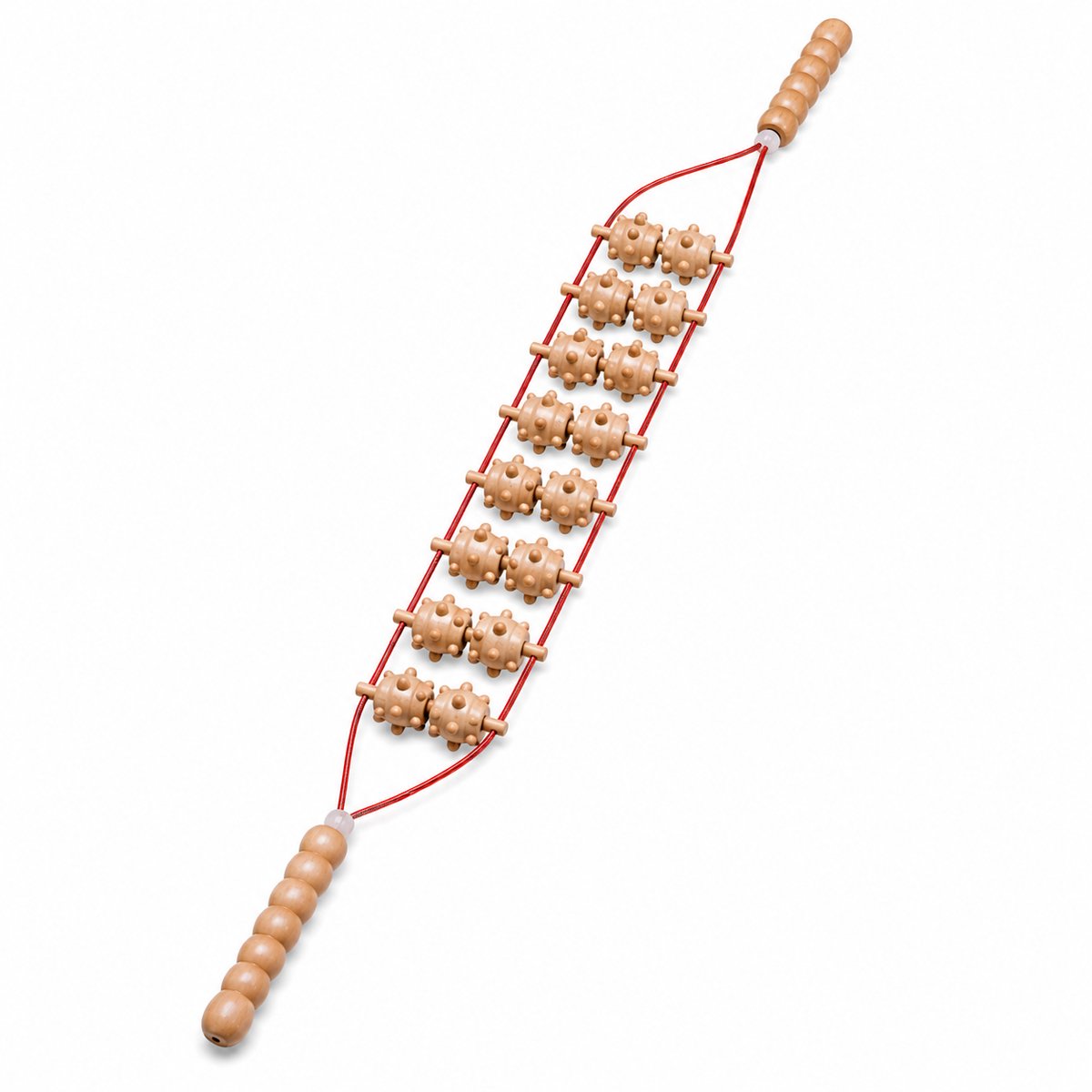 Sense Products - Massage Roller - 8 x 2 Massageballen - Spiermassage Tool - Voor Rug, Nek & Benen - Anto Spierspanning - Hout