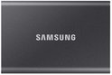 Grijze Samsung Portable SSD T7.