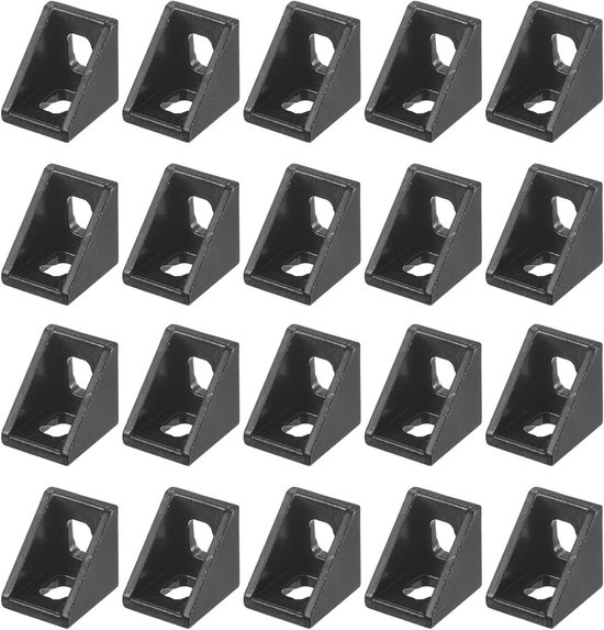Inner Corner Bracket Gusset 80x80mm L Beugels Hoeksteun voor 4040 Series Aluminium Extrusie T-Slot Frame, 4 Stuks (Zwart) - Stevige Hoekverbinding, Duurzaam en Betrouwbaar — afbeelding 4
