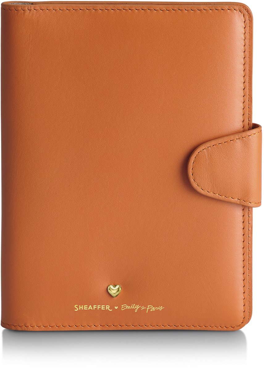 Sheaffer Paspoorthoes - EMILY IN PARIS leer met penhouder Oranje - SF-ACLG2316