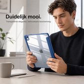 Sounix Tablet hoes Geschikt voor Apple iPad 11 (2025) A16 / Apple iPad 10.9 (2022) - Hoesje met Pencil Houder Uitsparing - Donkerblauw