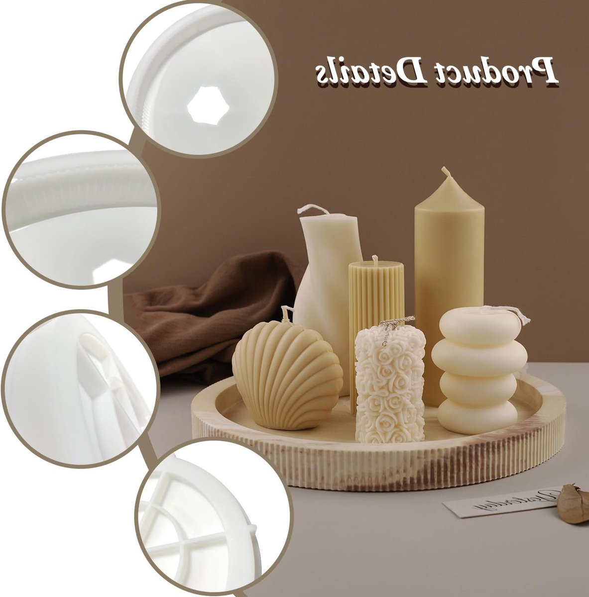 Siliconen Mallen Tray 27 x 27 cm voor DIY Projecten, Rond Onderzetters en Theetrays