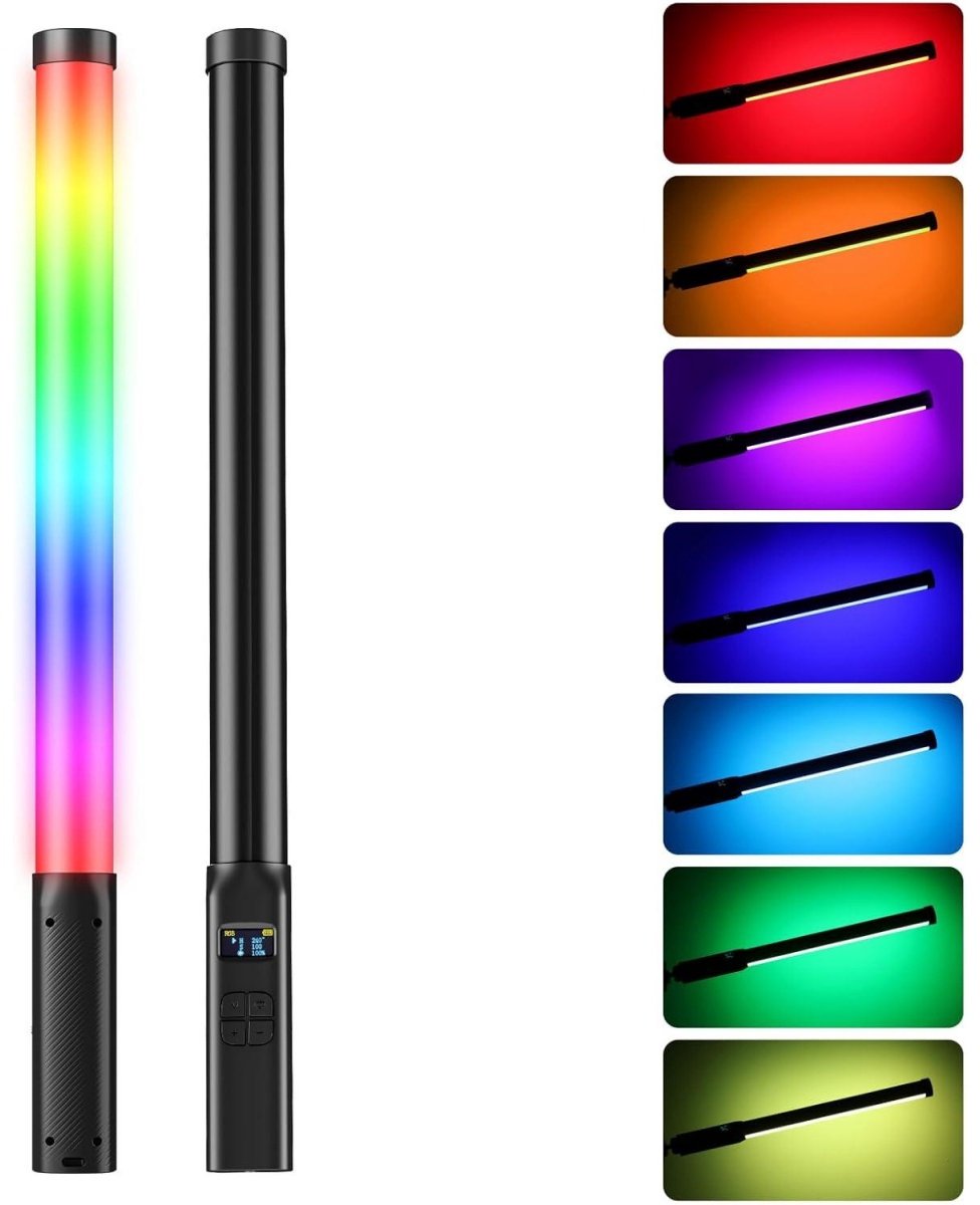 longziming -LED Videolamp - Draagbare RGB Lichtstick - Handheld Verlichting - Gekleurd licht - Stappenloze CCT Regeling - Ideaal Voor Mobiele Creatie - 1 Stuk