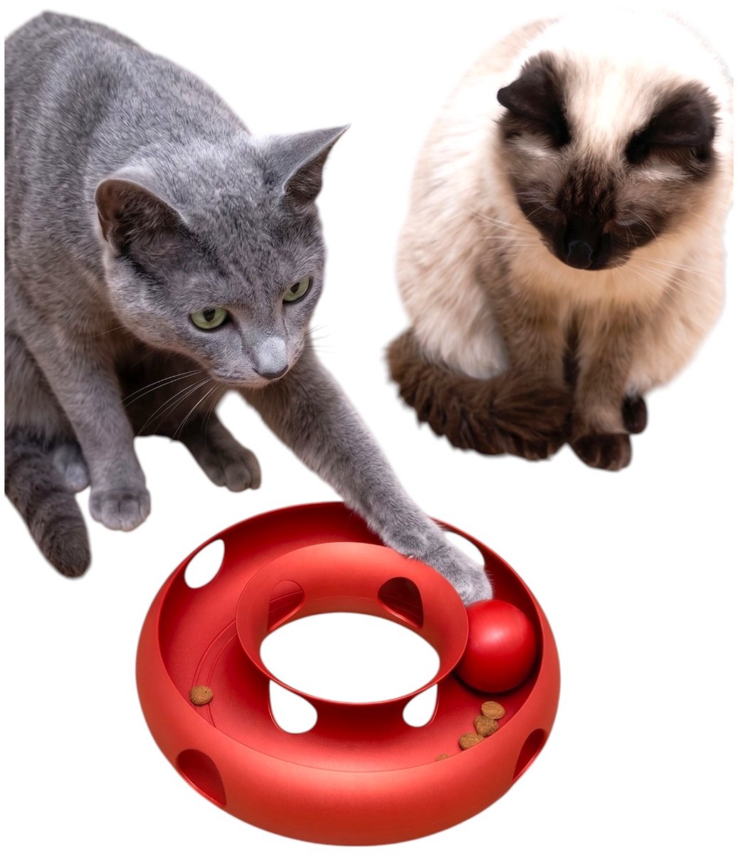 Interactief Kattenspeelgoed – Donut Balspeeltje – Stimulerend Speelgoed voor Katten – Kies je Kleur