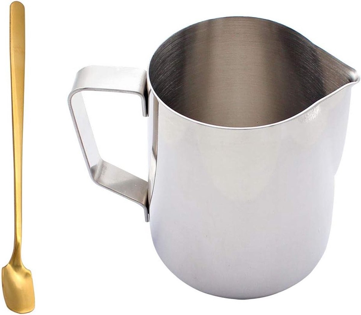 RVS Melkopschuimer voor Koffie, Latte en IJs, Perfect voor Romige Melk en Cappuccino