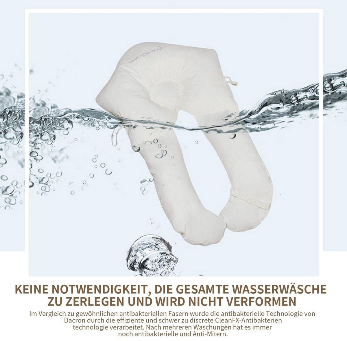 Babyhoofdkussen, kussen geschikt voor baby's die op hun zij liggen, babykussen ter geschikt voorkoming van een plat hoofdje, afmeting 72 x 45 cm — cadeau in Cadeau-ideeën - foto 4