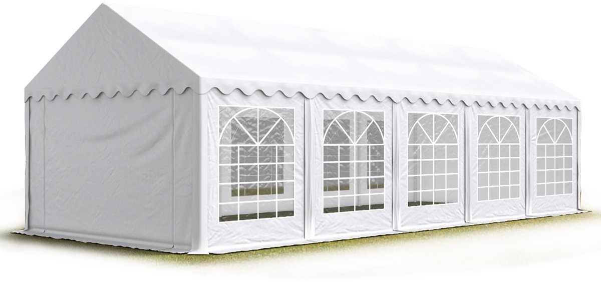 Partytent feesttent 3x10 m tuinpaviljoen -tent PVC 700 N in wit waterdicht