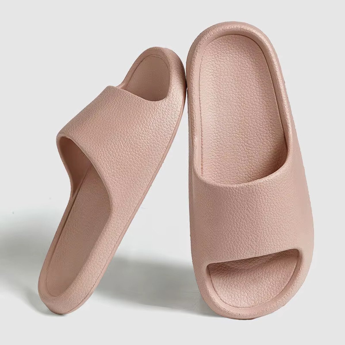 Badslippers Roze/Beige – Dames - Huisslippers - Douche Slippers - Kunststof EVA Slippers – Antislip - Lichtgewicht - Waterafstotend – Maat 38/39 (valt als 37/38)