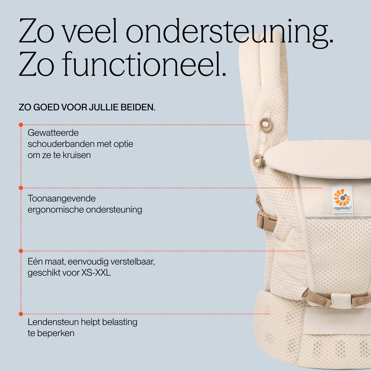 Ergobaby Draagzak Adapt - Soft Flex Mesh - Midnight Blue – foto 3