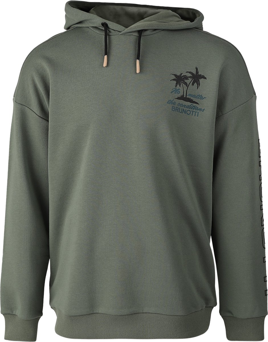 Brunotti Konder Hoodie Vintage Heren Sweater Trui Mannen XXL Groen
