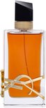 Amberkleurig Yves Saint Laurent Libre Intense Eau de Parfum met gouden YSL-logo.