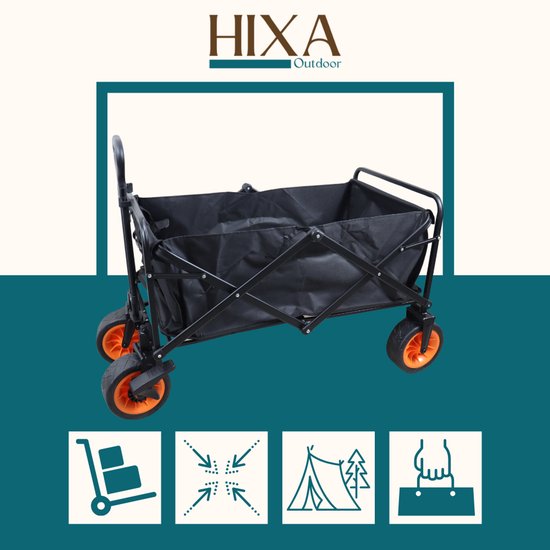 HIXA Bolderkar Opvouwbaar - Inklapbaar - Tot 80kg van HIXA — afbeelding 2