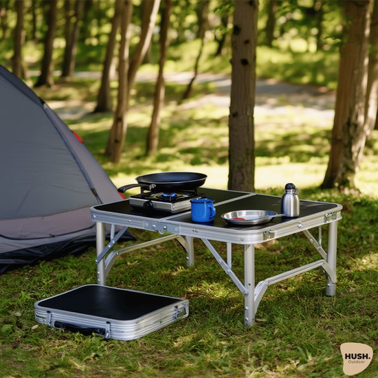 HUSH Outdoor Campingtafel - inklapbaar met handvat - lichtgewicht - verstelbaar - 60 x 40 x 26.5cm van Merkloos — afbeelding 5