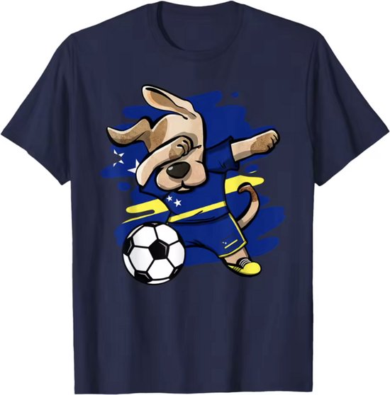 Curacao Voetbalshirt - WK 2026 - Maat: XL - Kleur: Blauw - Voetbal T-Shirt - Korsou / Dushi - Wereld Kampioenschap Voetbal - Soccer - World Cup - Kampionato Mundial di Futbòl - WK2026 - Voetbal Outfit - Unisex - Hoge Kwaliteit - Curacao Vlag