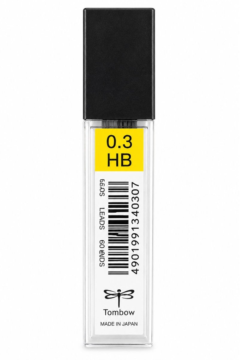 Tombow - Leads vulpotlood vulling - 0.3mm - Navulling - HB - Koker 12 Stuks