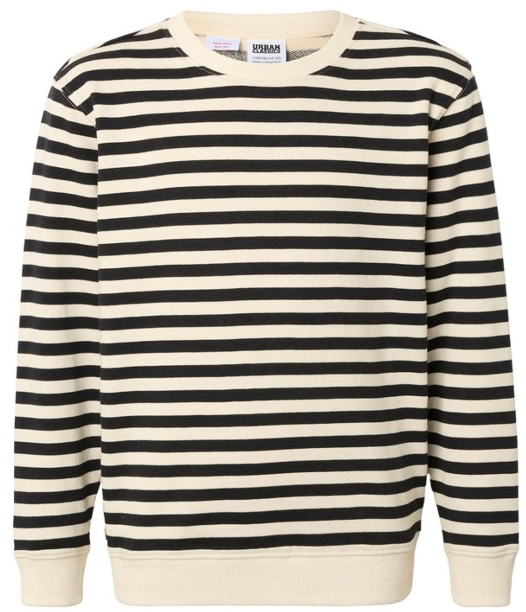 Urban Classics Striped Crewneck Sweater/trui kinderen Kids 110/116 Creme
