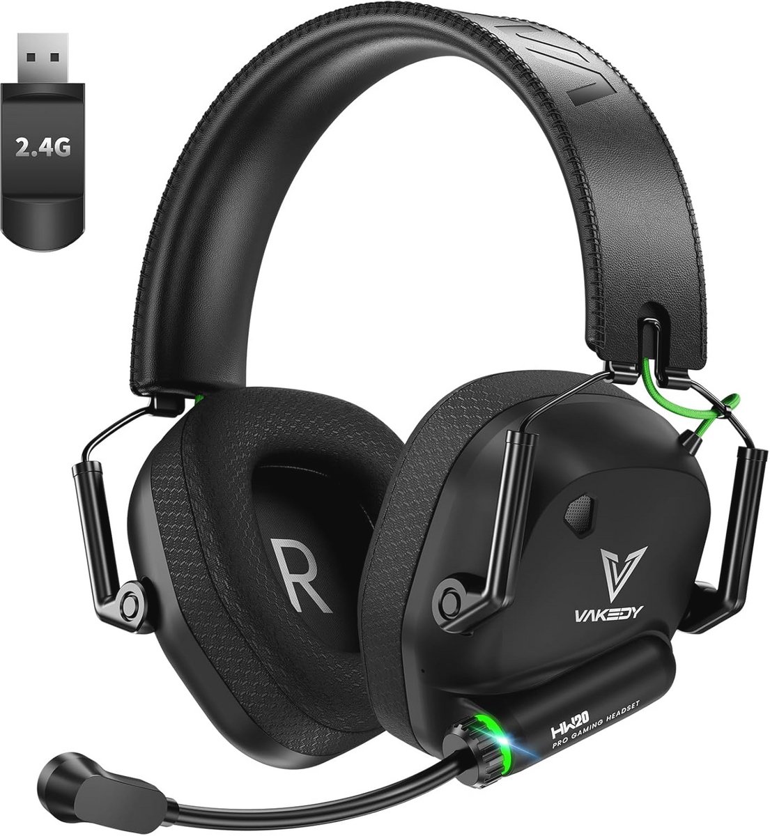 Draadloze Gaming Headset met Bluetooth - PC, PS4, PS5 en Switch - 50mm Driver, 50 Uur Batterij, Lage Latentie