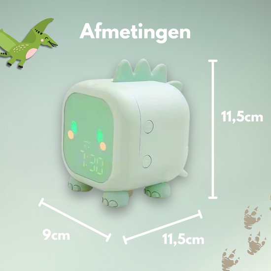 BMJ Trading® Wekker voor Kinderen - Dino - Slaaptrainer Kinderen - Wekker Kind Digitaal - Dinosaurus - Veranderd van Kleur - Kinderwekker - Alarmklok - Slaaptrainer - Slaapwekker - Digitale Wekker - Wekker Kinderen - Alarm Clock - Nachtlampje van BMJ Trading — afbeelding 5