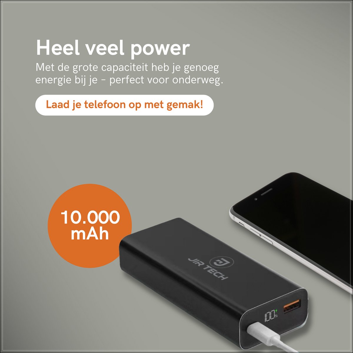 JIR Powerbank 10000 mAh met Snelladen (EAN: ...5756) - afbeelding 2