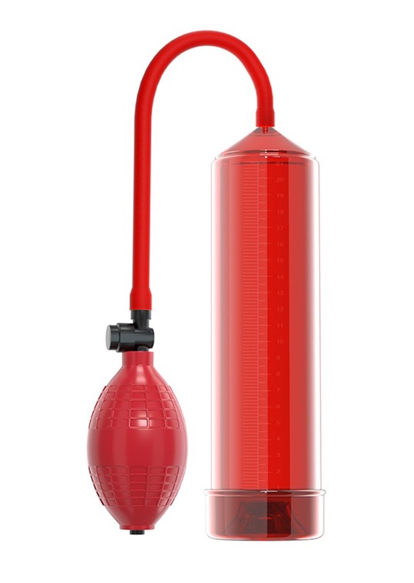 AeroUp Penis Pomp - Zeer gebruiksvriendelijk - Stevig Materiaal - Rood en doorzichtig - Spannend voor koppels - Sex speeltjes - Sex toys - Erotiek - Sexspelletjes voor mannen – Seksspeeltjes - Stimulerend voor mannen - masturbator voor man