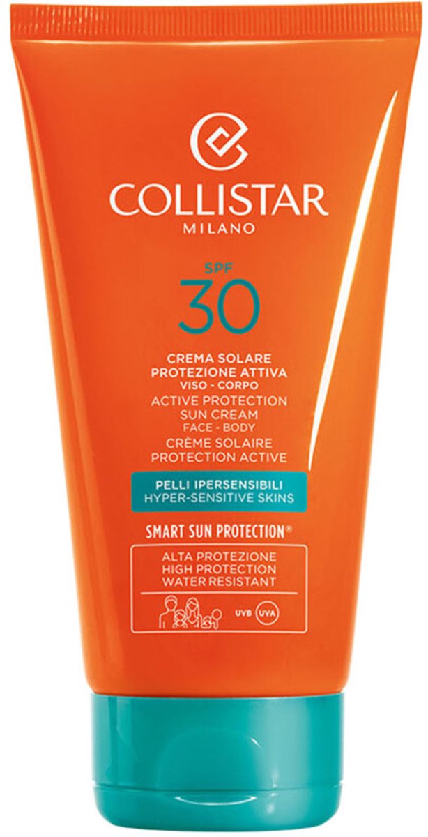 Goedkoopste Collistar Active Protection Sun Cream Face Body Zonnecrème SPF30 - 150 ml